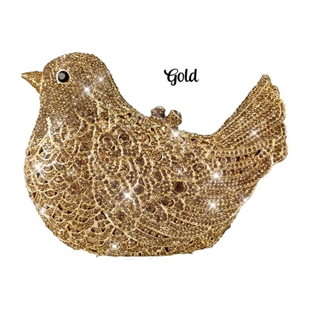 NWT Sparkling Bling Swarovski Crystal Rhinestone Bird Clutch Purse + FRE… - Picture 12 of 17